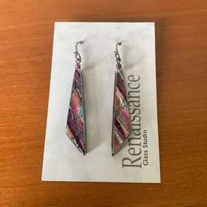 Renaissance Glass Studio Earrings NWT